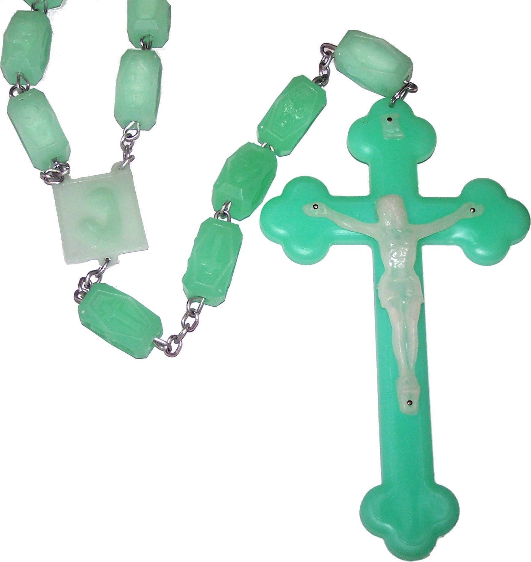 Phosphoric - Phosphorus Holy Rosary (160 cm or 63) Luminous - Light in The Dark Wall Rosary、mySite、topwebapps