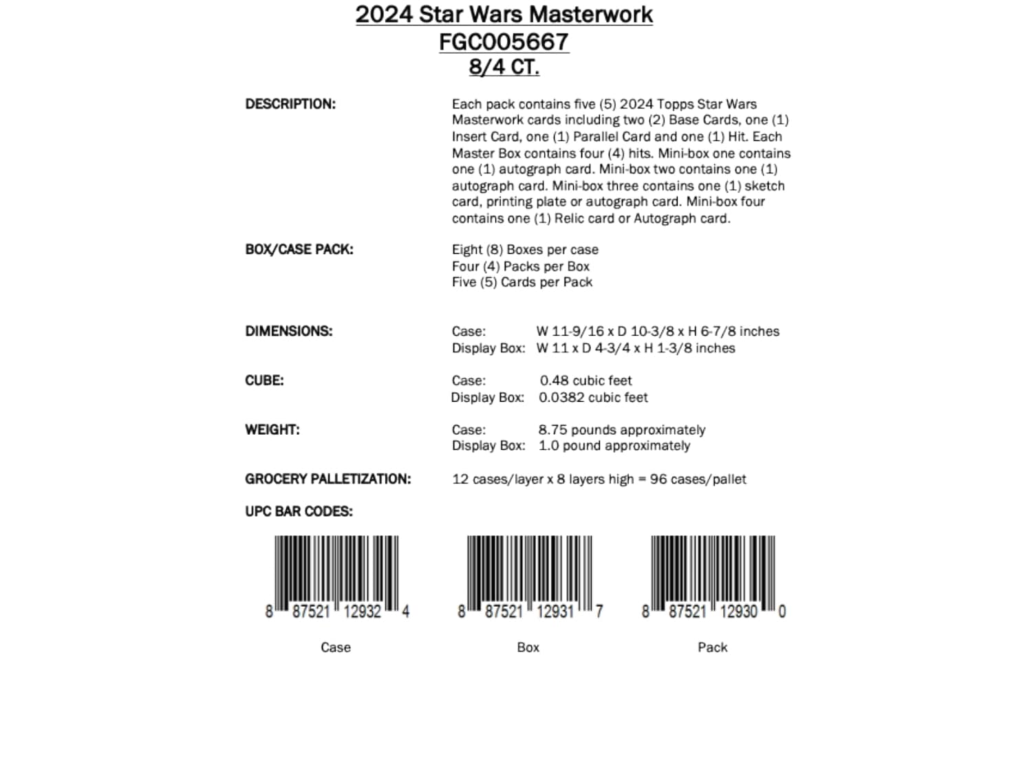 Topps Star Wars Masterwork 2024 - Hobby Box、mySite、waistdrama