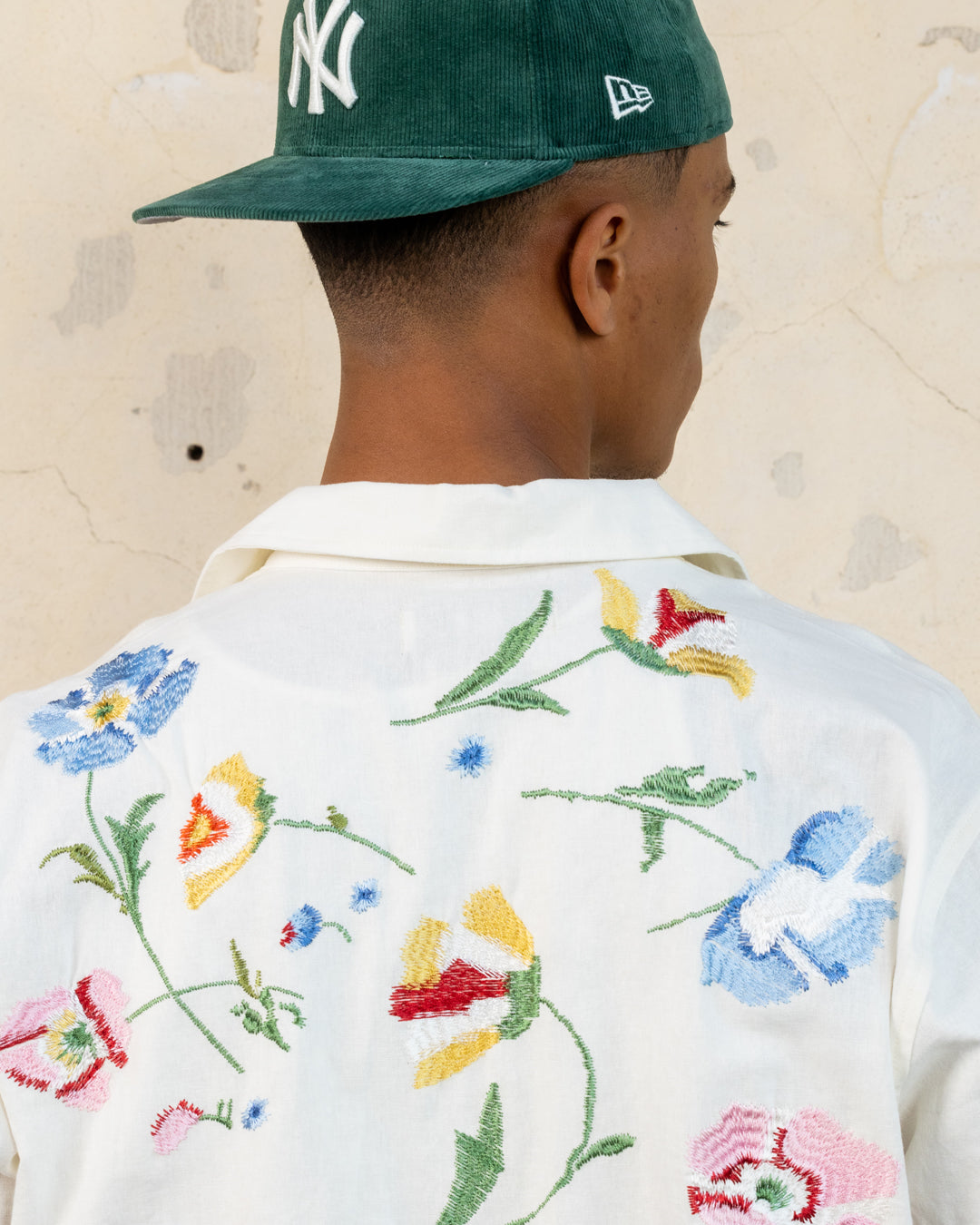 404 Midsommar Embroidered Button Up T-Shirt Ecru、mySite、zt4zffjzw