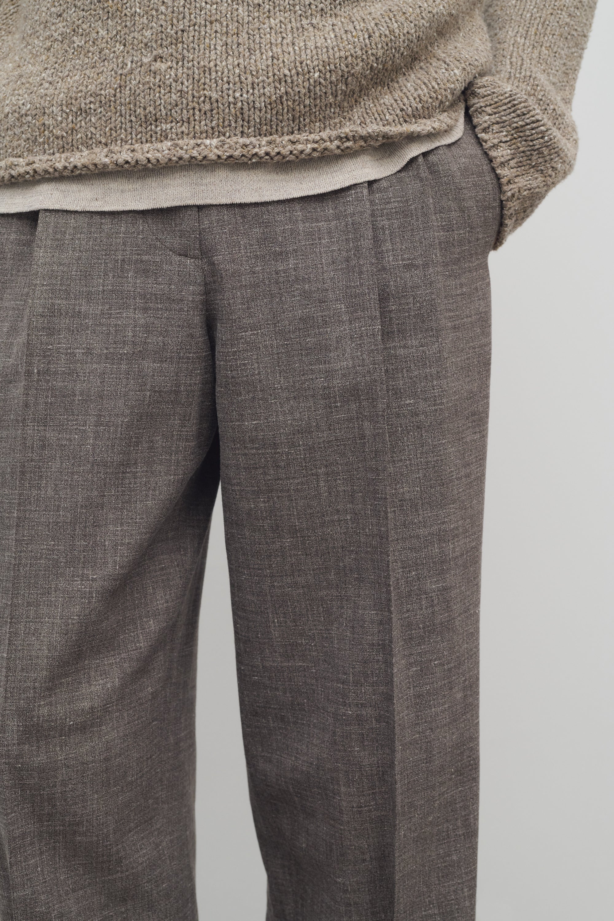 Silas Pant in Silk, Linen, and Virgin Wool、mySite、aoinhome