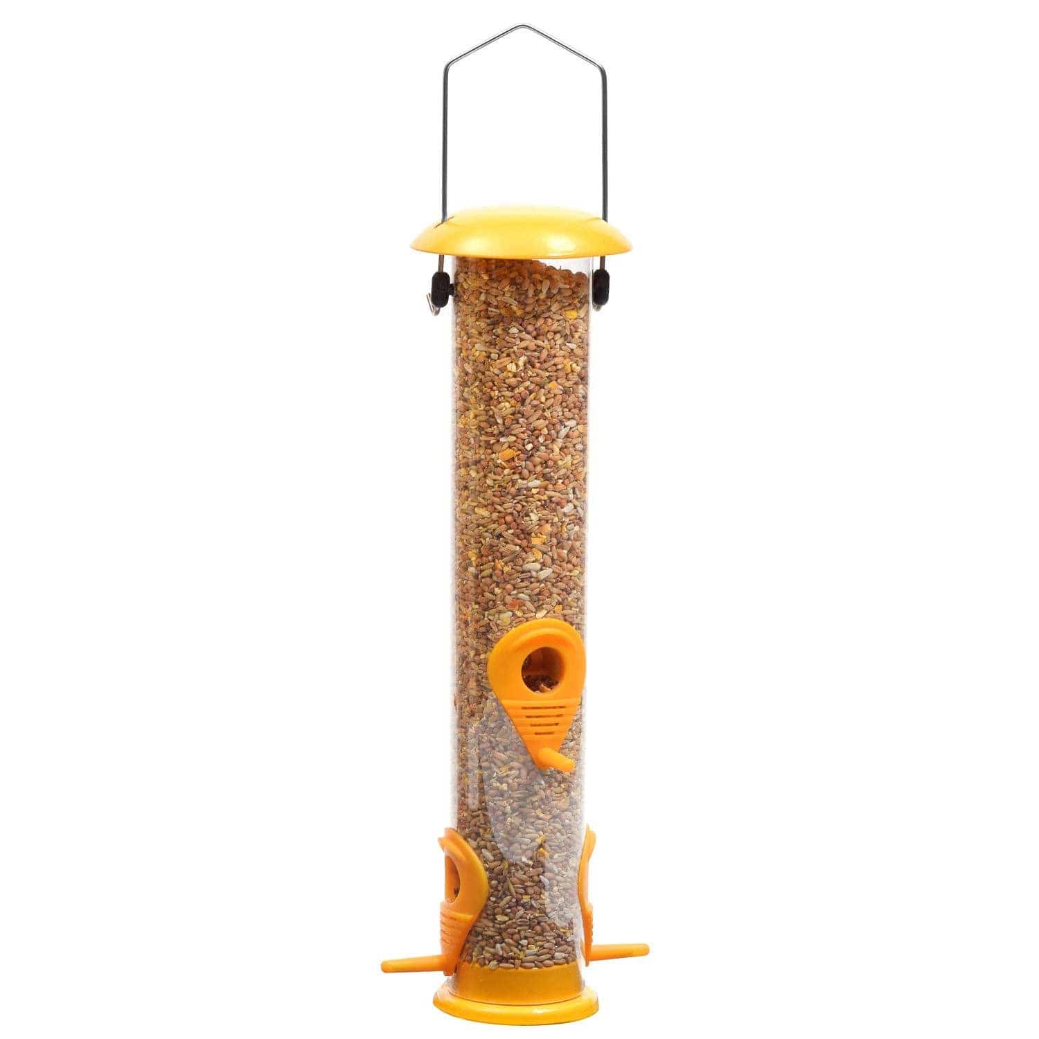 Ashman Sturdy Tube Bird Feeders-Set of 2, Green, Red or Yellow、mySite、g9winljtr