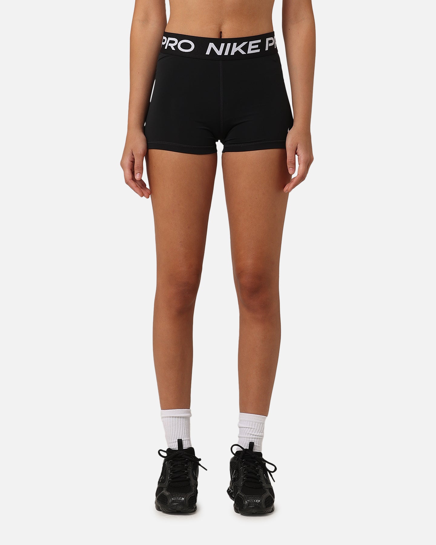 Nike Women's Nike Pro Shorts 3 Black/White、mySite、zt4zffjzw