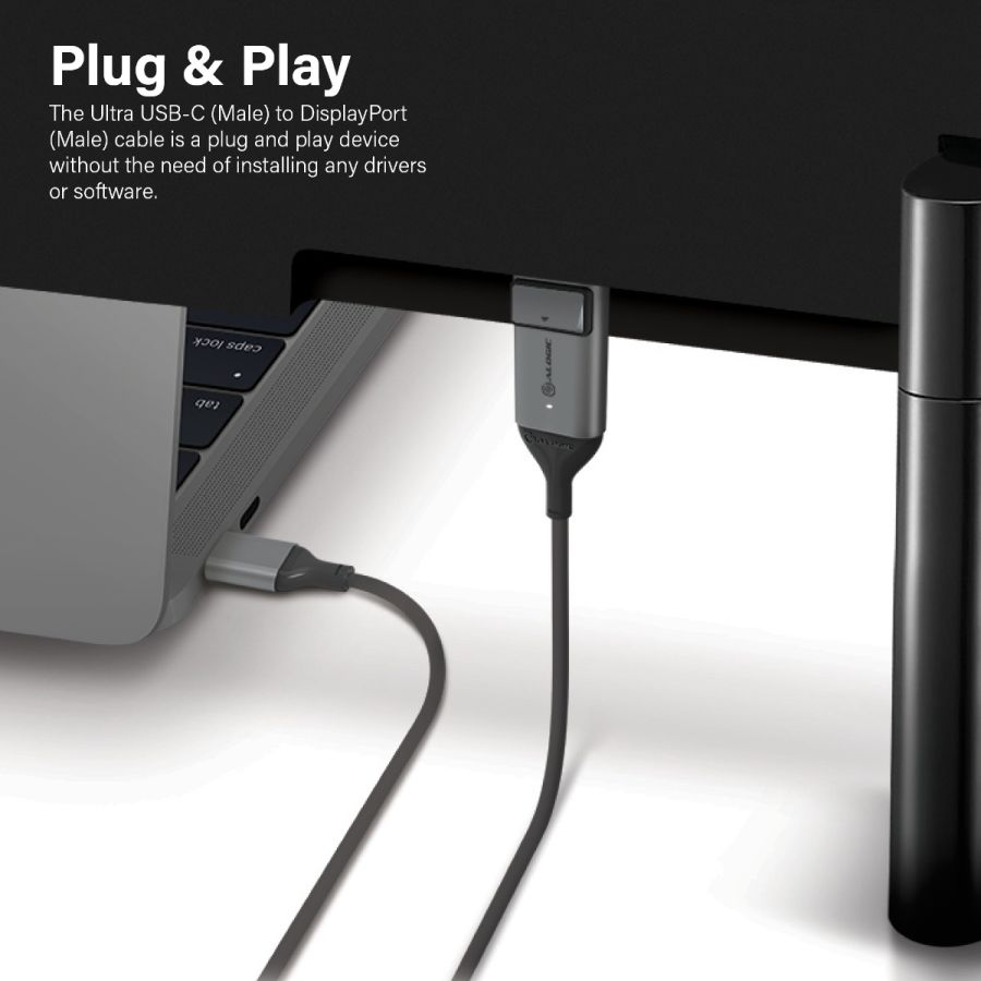 USB-C (Male) to DisplayPort (Male) Cable - Ultra Series - 4K 60Hz -Space Grey、mySite、fannypackpong
