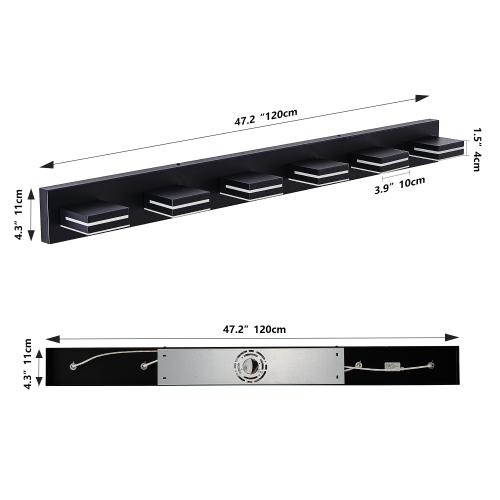 Modern Chrome LED Vanity Light, 5-Lights Wall Sconce for Bathroom and Mirror, Sleek Minimalist Design, Energy-Efficient, Easy to Install、、eastwooduniform