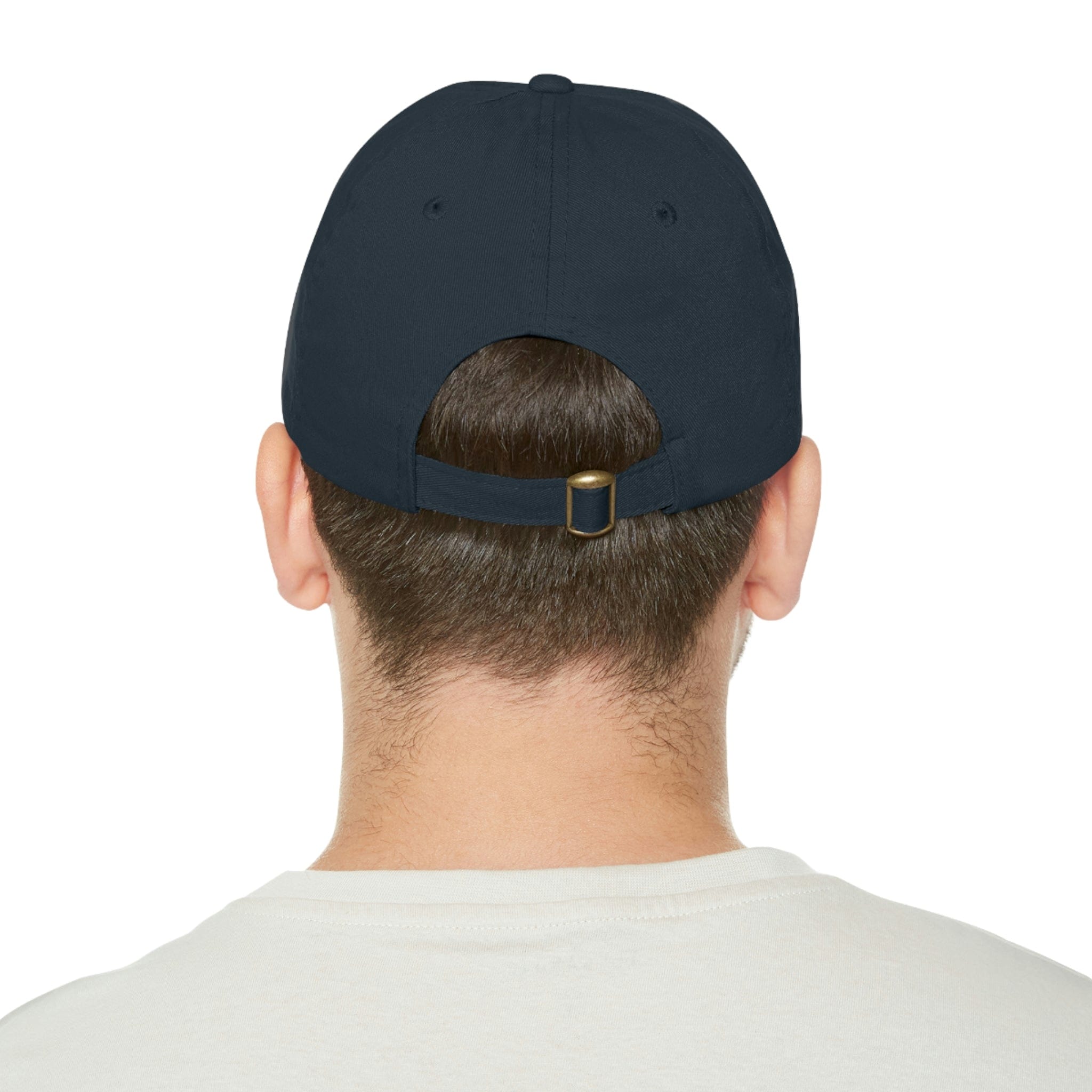 Dad Hat with Leather Patch (Round)、mySite、gigharbornorthrealestate