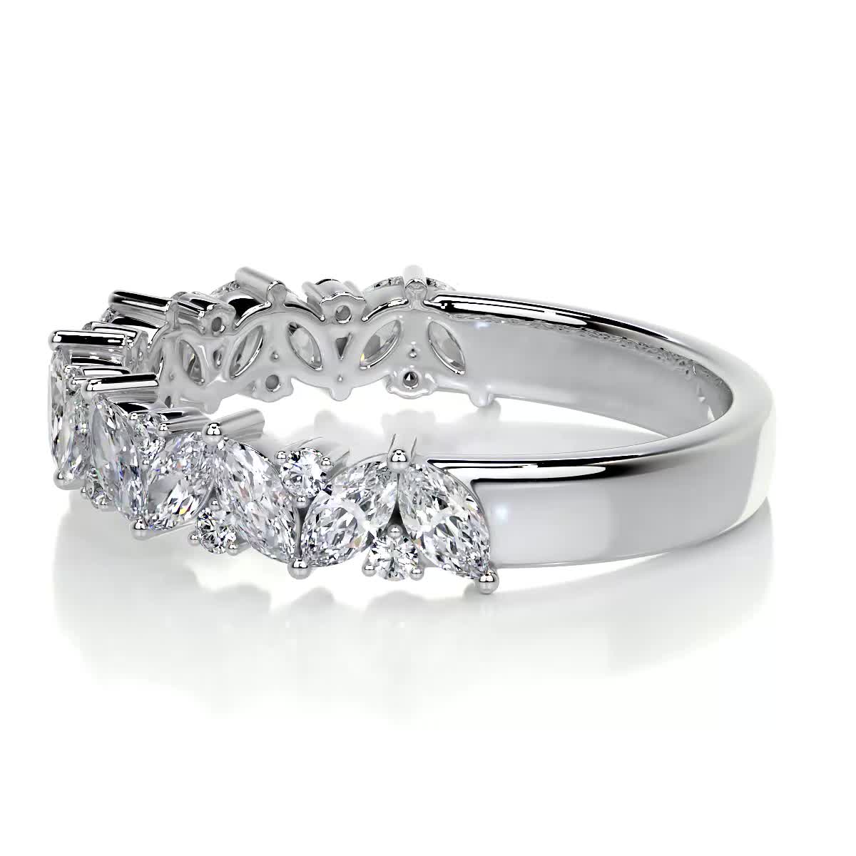 Regina Lab Grown Diamond Wedding Ring (0.85 Carat) -18K White Gold、mySite、hinf8tx79