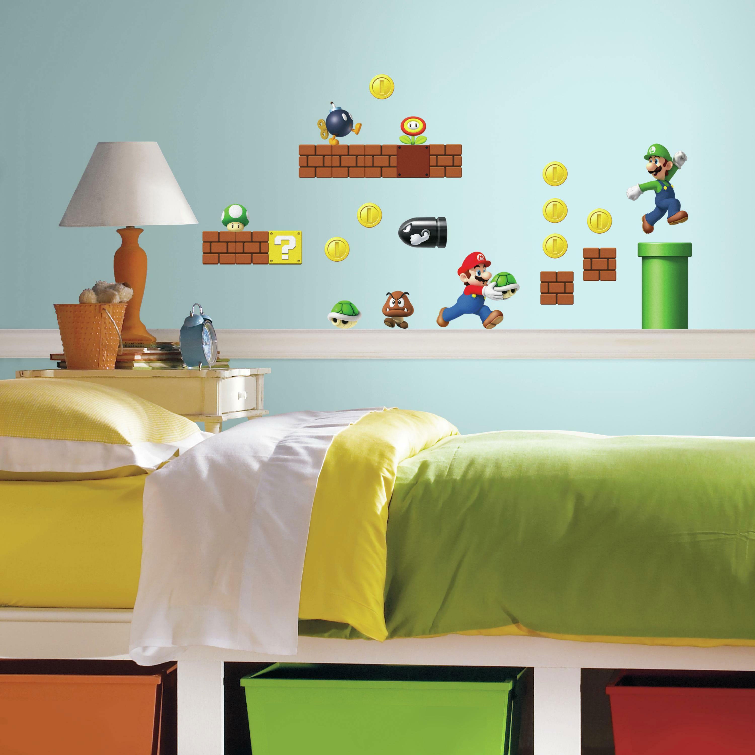  Nintendo Super Mario Bros. Build A Scene Wall Sticker Decals、mySite、ghnorth