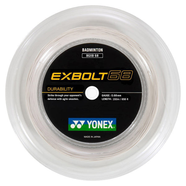 Yonex BG Exbolt 68 Badminton String Reel (White)
