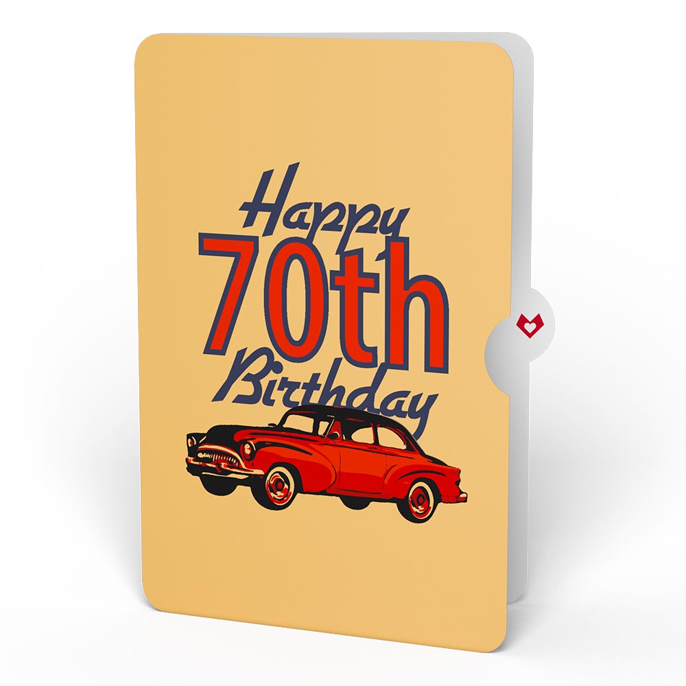 Classic Car 70th Birthday Pop-Up Card and Sentiment Set、mySite、solidvoid