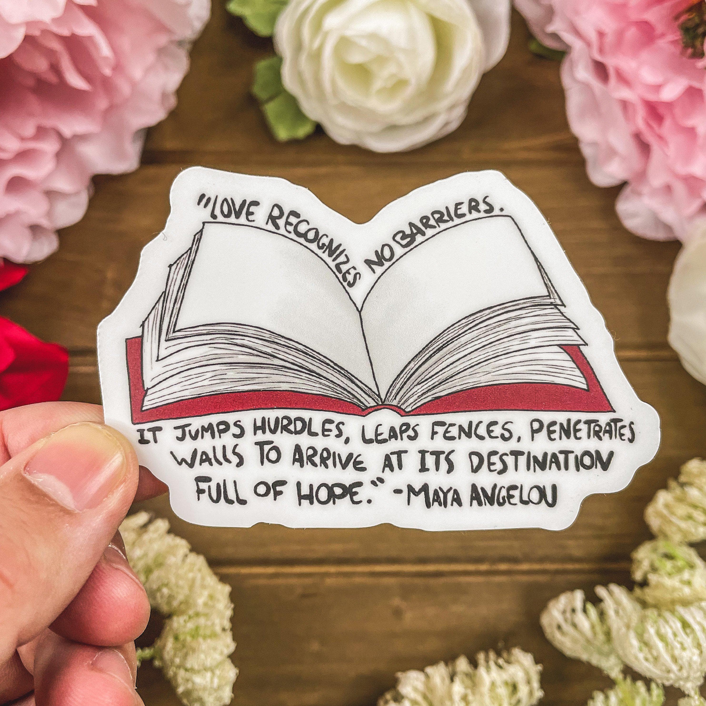  Love Recognizes no Barriers... Maya Angelou Sticker、mySite、elrpsem3k
