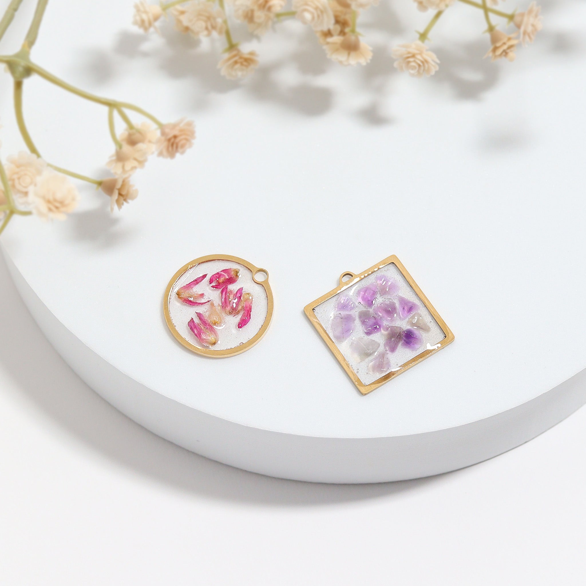 Stainless Steel Open Back Circle Bezel Pendant / PDL0147、mySite、dreamappss