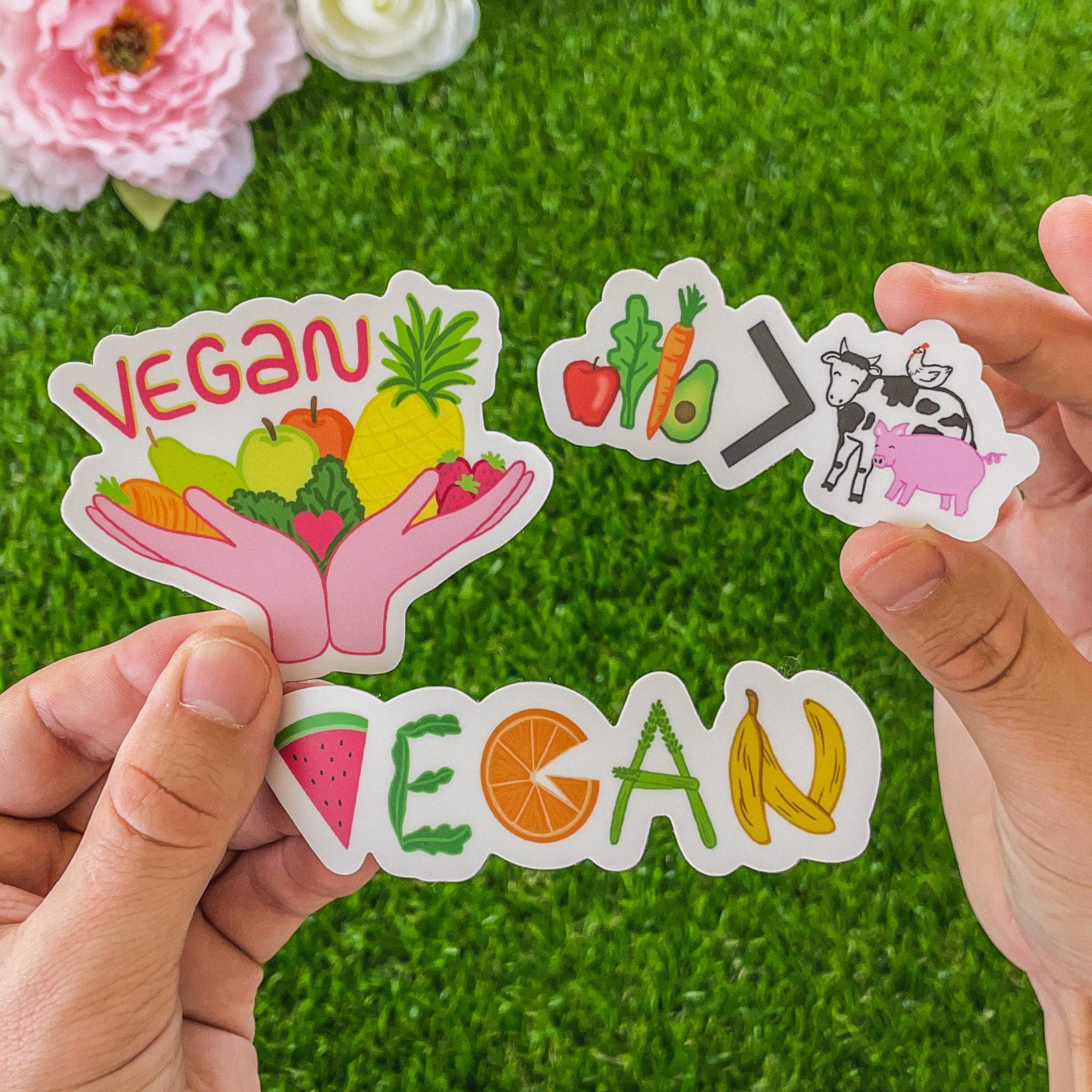  Vegan Fruits & Veggies Hands Sticker、mySite、elrpsem3k