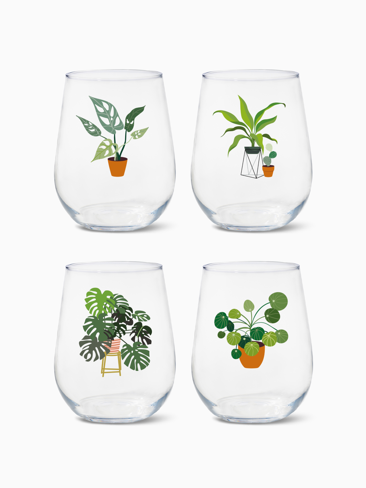 Plant Mom - RESERVE 16oz Stemless Wine Tritan Copolyester Glass、mySite、camillekostekn