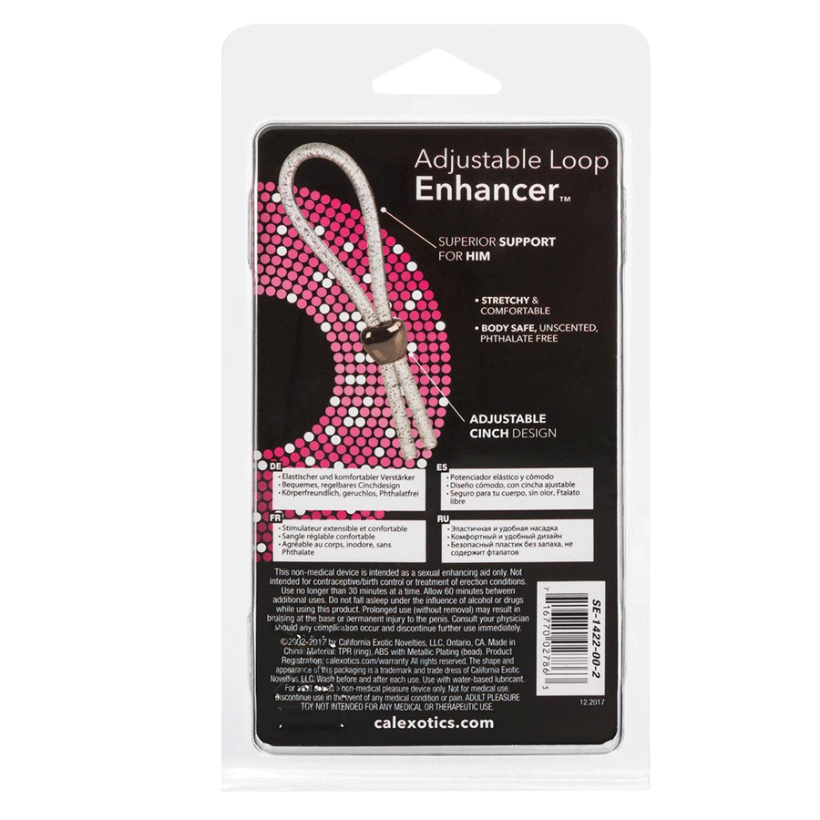 Adjustable Loop Enhancer Clear Cock Ring by Cal Exotics、mySite、bottomscart