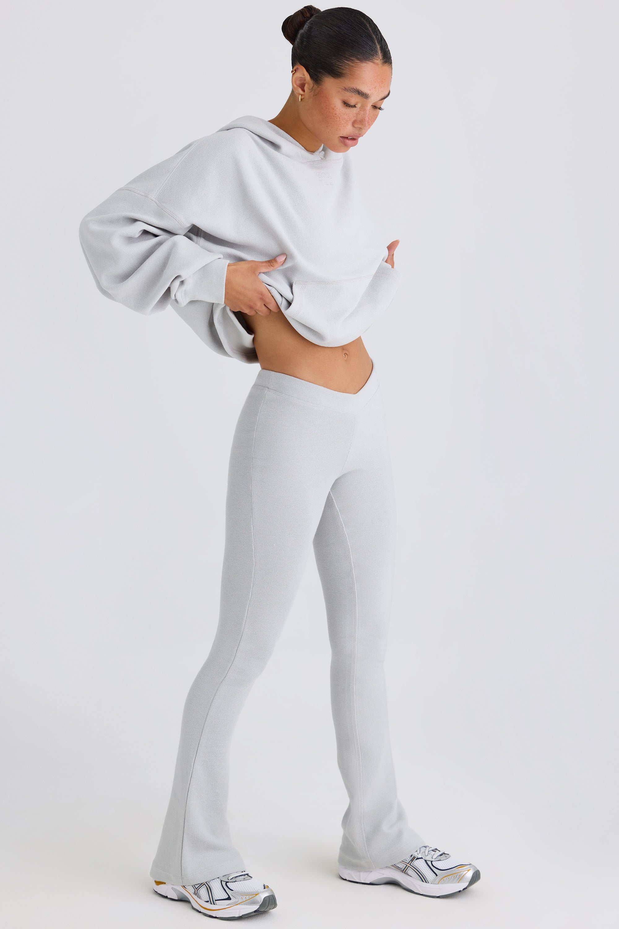 Petite Flared Trousers in Pacific Grey、mySite、solidvoid