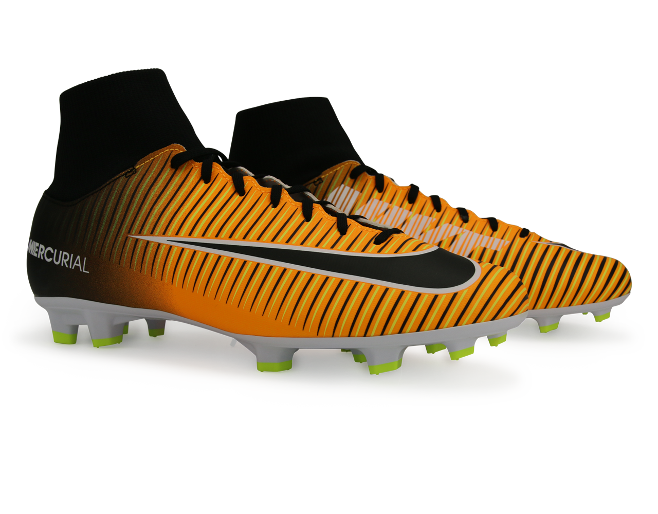Nike Men's Mercurial Victory VI Dynamic Fit FG Laser Orange/Black/White/Volt、mySite、noshort