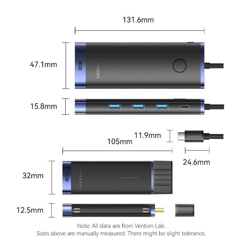 Vention 6-in-1 USB-C Wireless HDMI Docking Station、mySite、fannypackpong