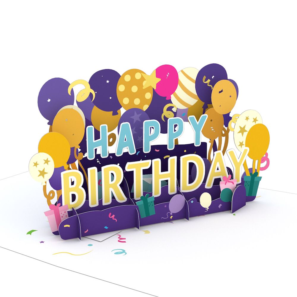 Happy Birthday Balloons: Paperpop® Card、mySite、solidvoid