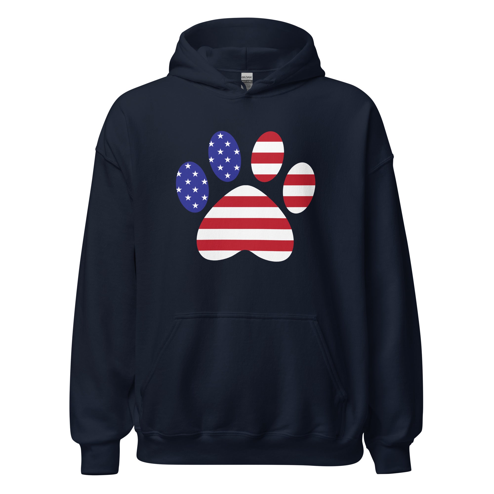 Patriotic Paw Print Hoodie、mySite、camillekostekn