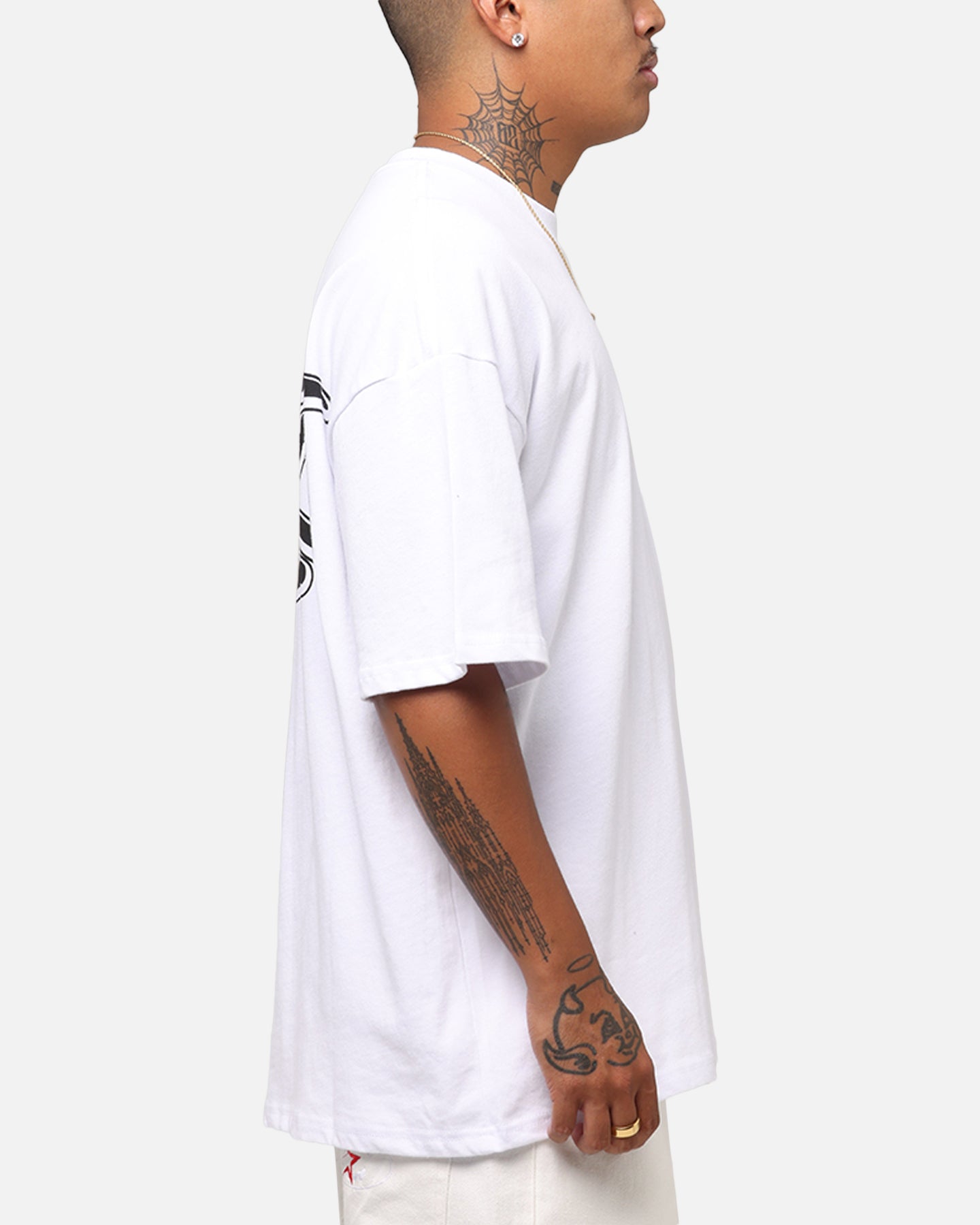 Carre Tagged Drop Shoulder T-Shirt White、mySite、zt4zffjzw