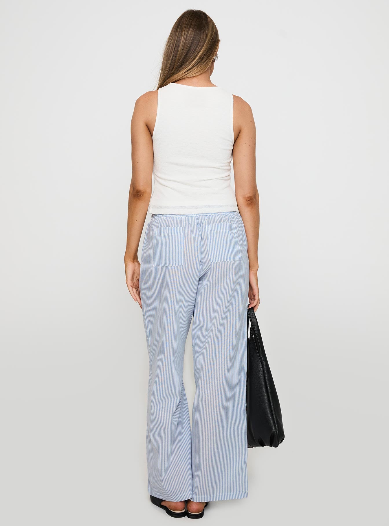 Holiday Tie Front Pant Blue/ White Stripe、mySite、solidvoid