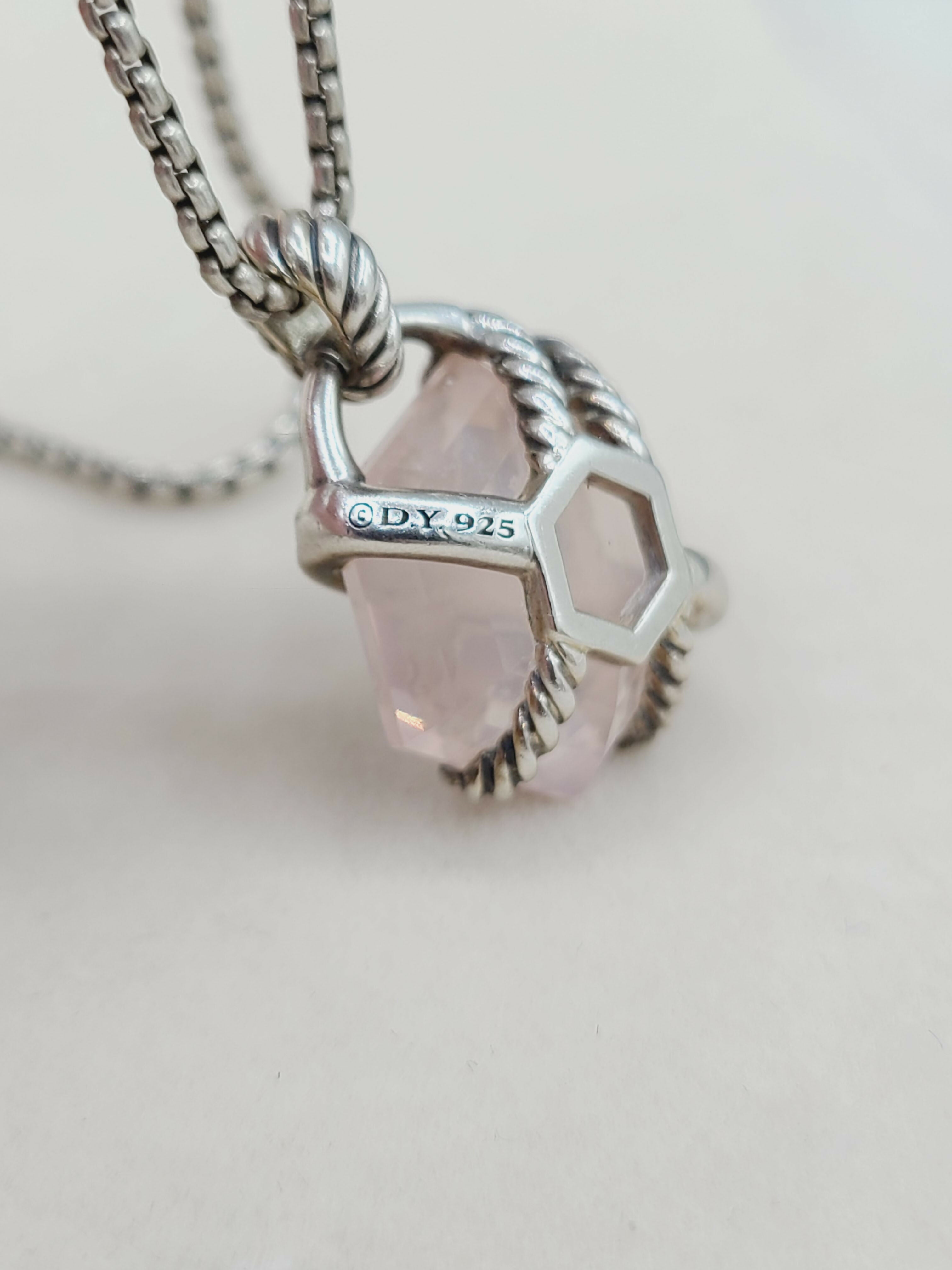 David Yurman Cable Wrap Necklace 16mm Rose Quartz、mySite、hinf8tx79