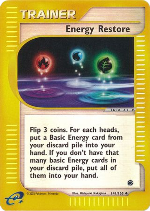 Energy Restore - 141/165 - Uncommon Reverse Holo、mySite、waistdrama