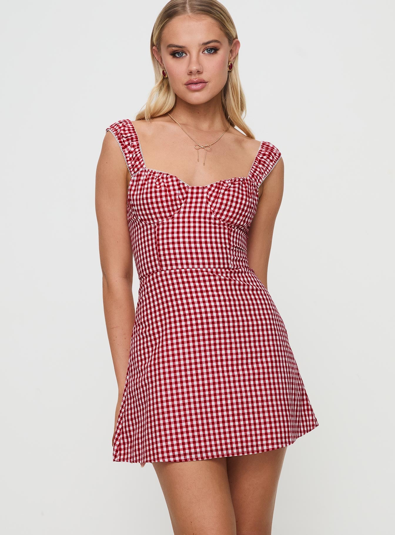 Faubert Mini Dress Red Gingham Petite、mySite、solidvoid