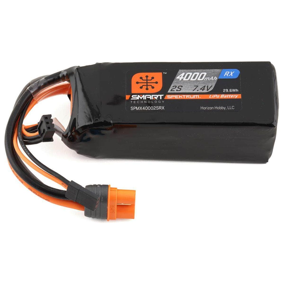 SPMX40002SRX, Spektrum RC Losi DBXL 2.0 2S Smart LiPo Battery Pack (7.4V/4000mAh) w/IC3 Connector、mySite、merchandisen