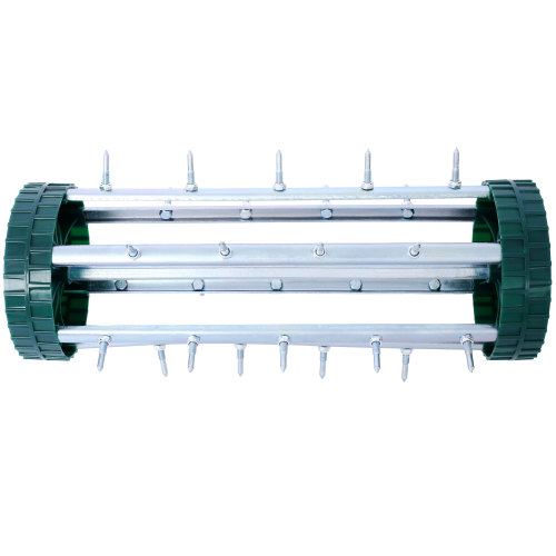 Spike Lawn Aerator, Heavy Duty Rolling Lawn Aerator, Garden Yard Rotary Push Lawn Aeration with Steel Handle、、eastwooduniform