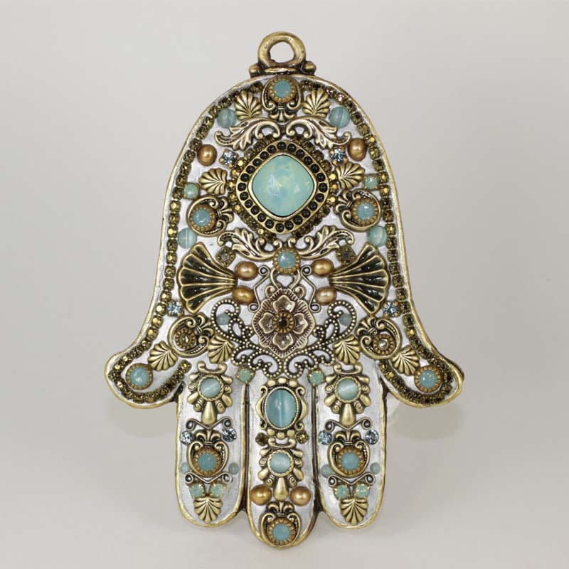 Light Blue Wall Hamsa by Michal Golan、mySite、topwebapps