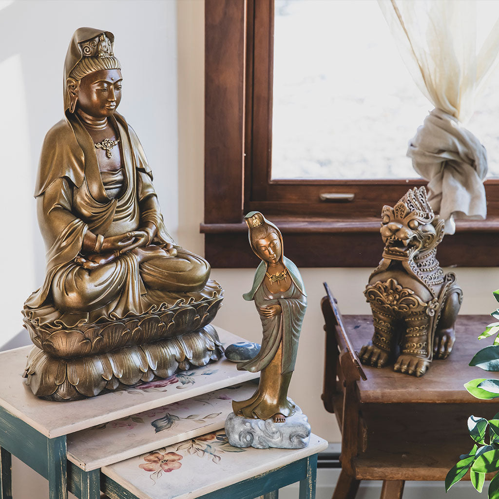 Seated Bronze Garden Kuan Yin Statue、mySite、topwebapps