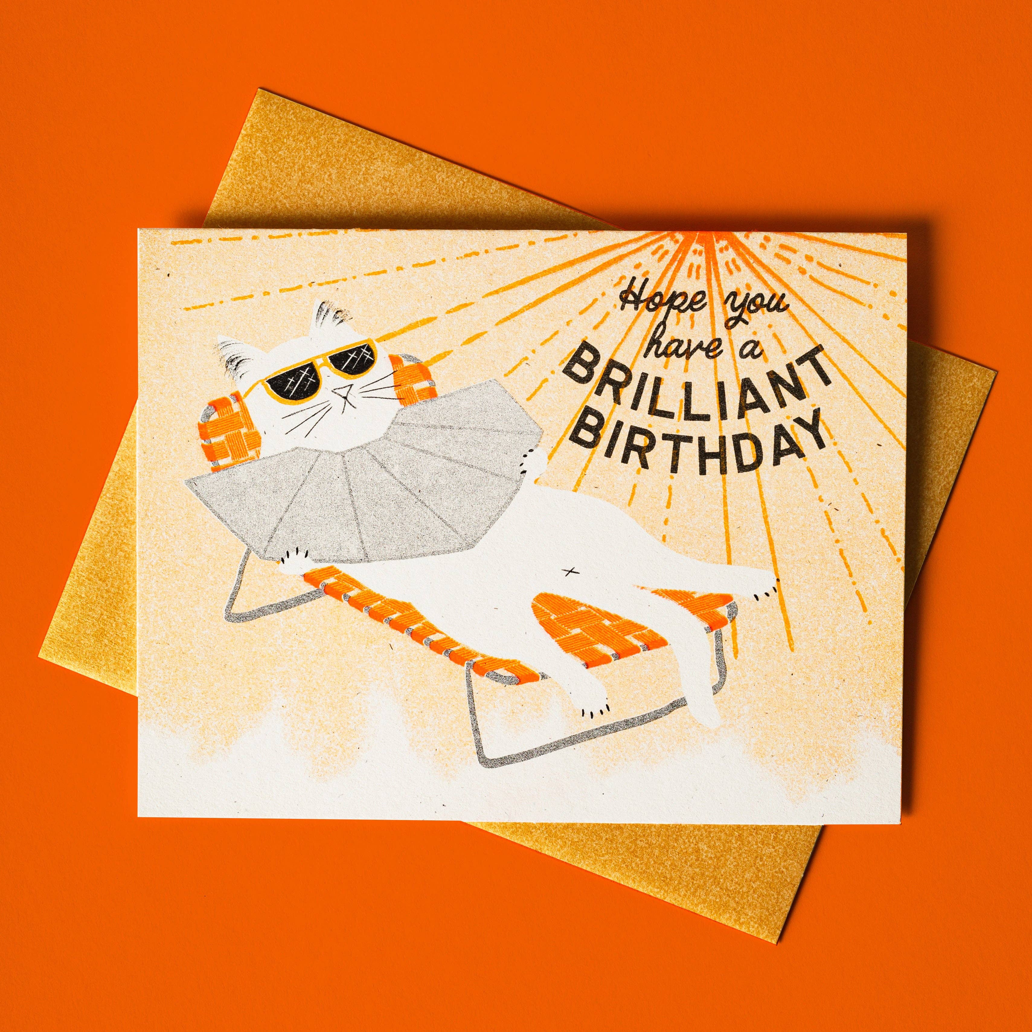 Bromstad Printing Co. - Brilliant Birthday - Risograph Card、mySite、garagedoors4me
