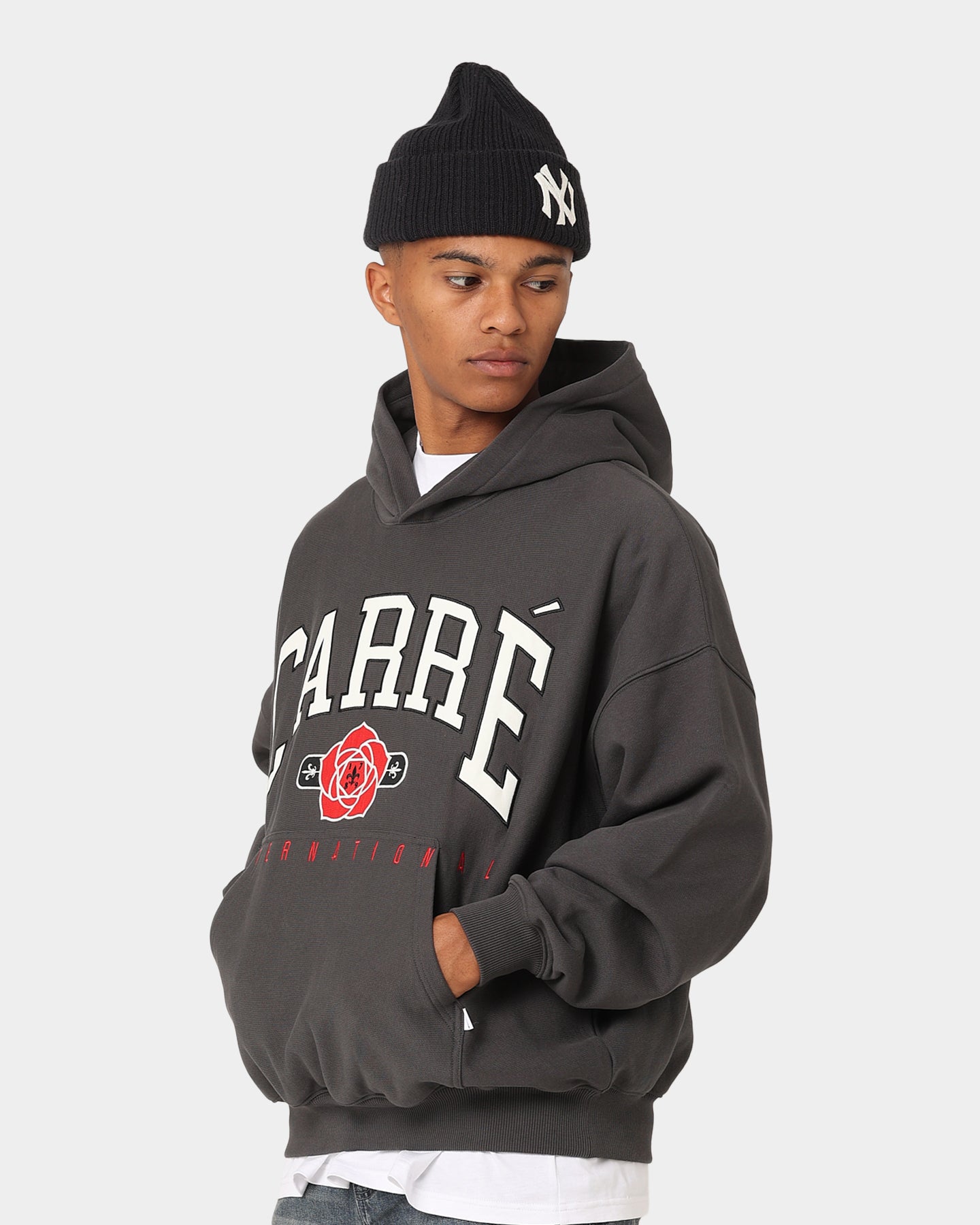 Carre Rose International Oversized Hoodie Coal、mySite、zt4zffjzw