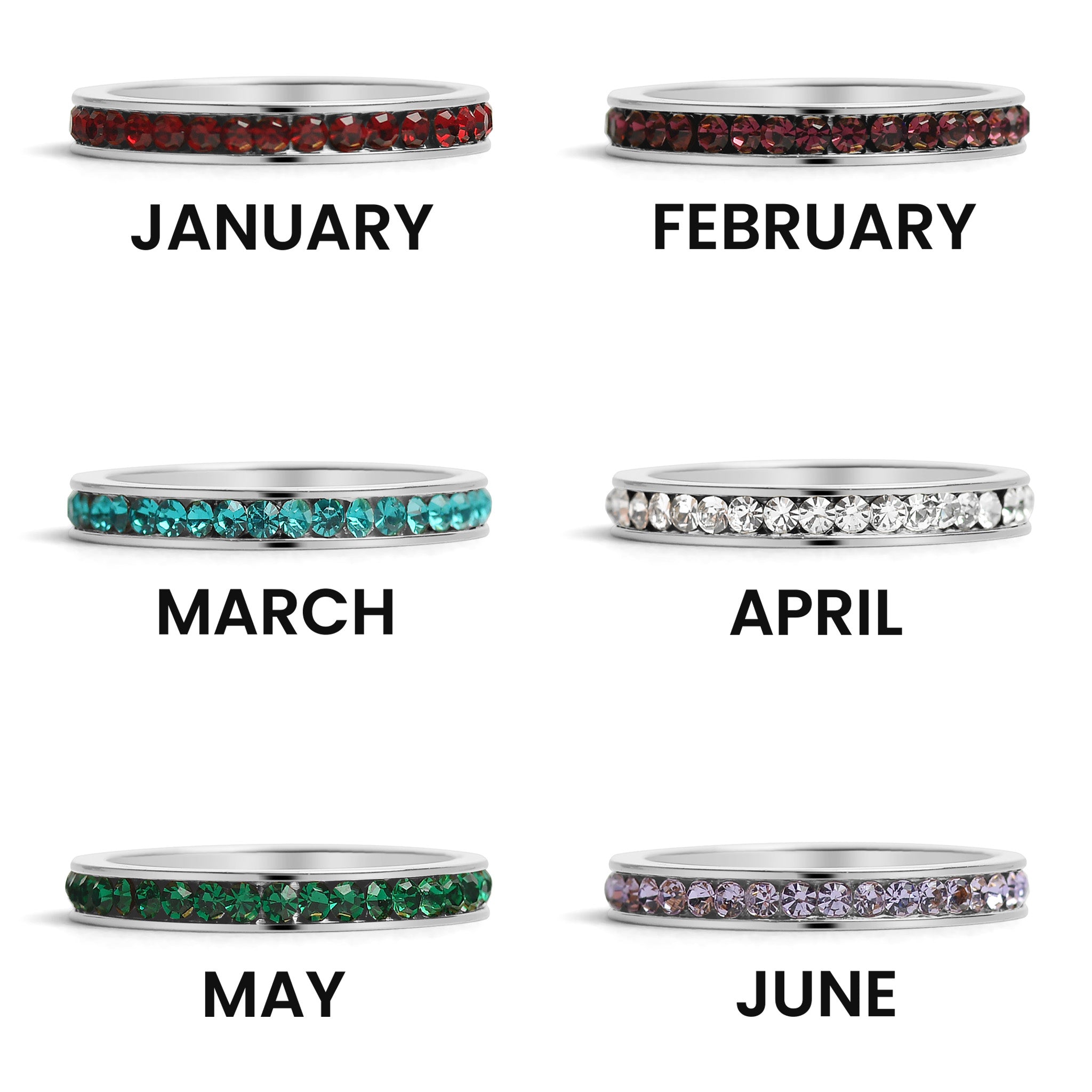 January-June CZ Eternity Stainless Steel Ring / ETR1000、mySite、dreamappss