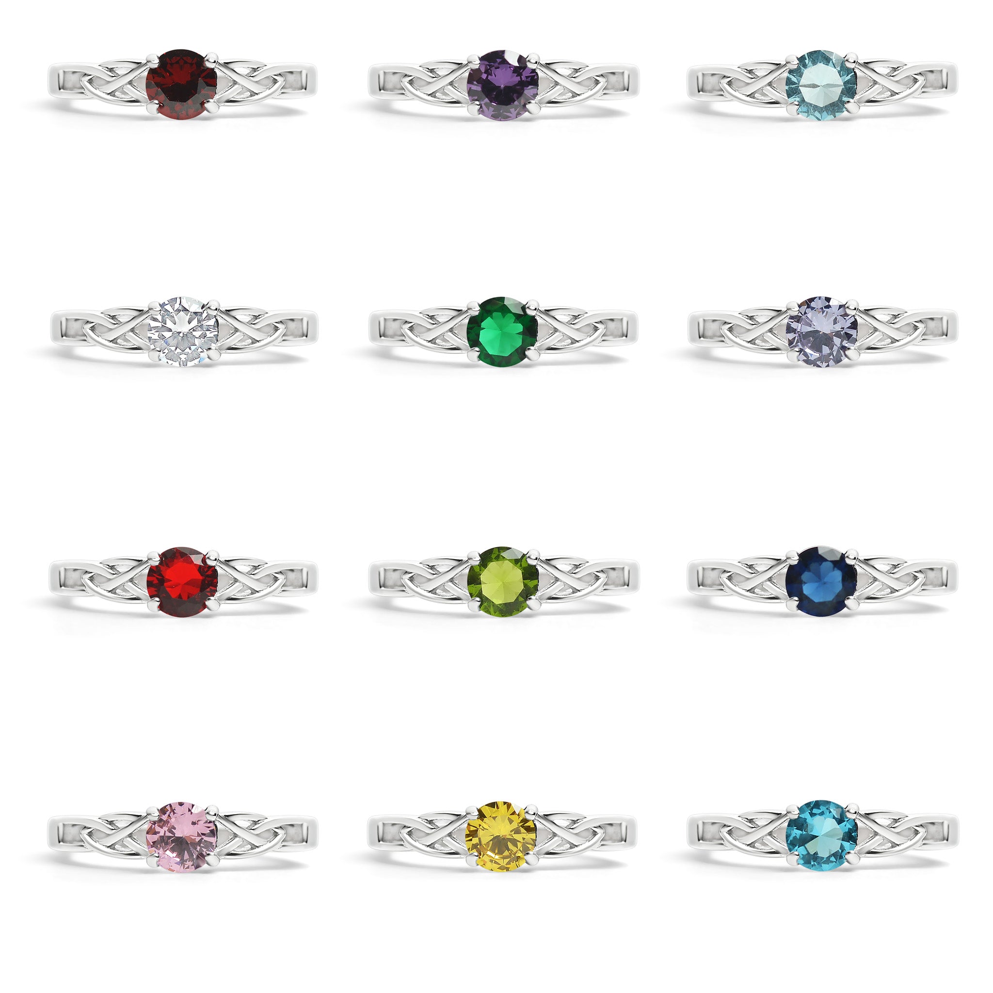 Stainless Steel CZ Stone Celtic Birthstone Ring / ZRJ4139、mySite、dreamappss
