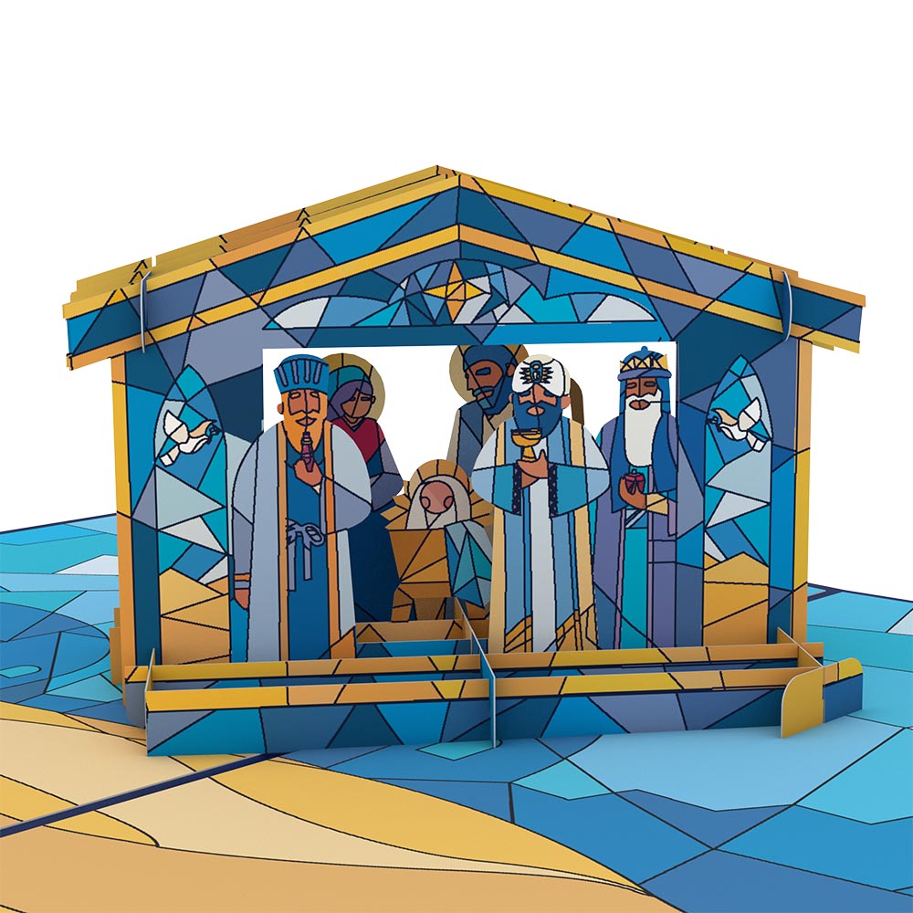 Stained Glass Nativity Pop-Up Card、mySite、solidvoid