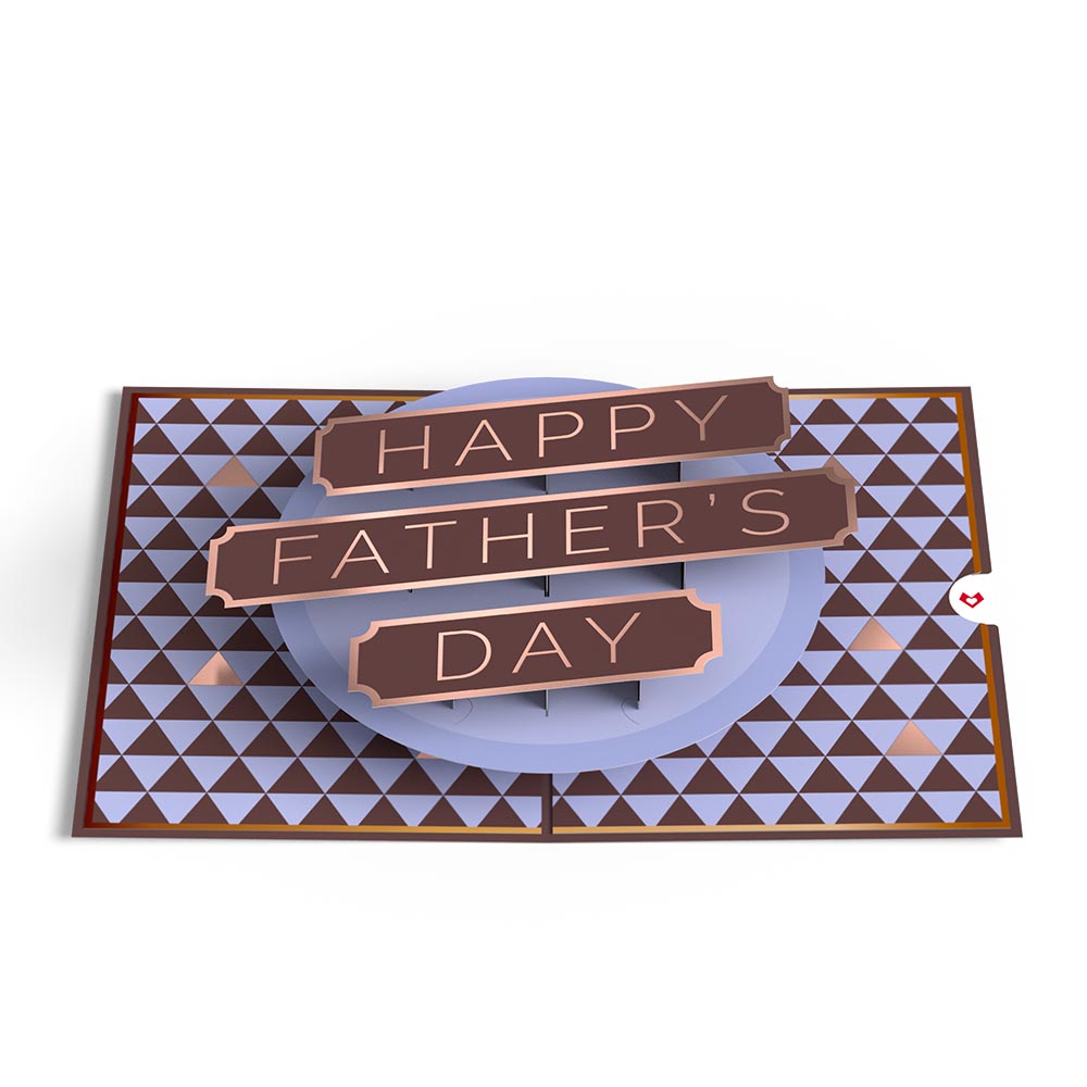 Geo Happy Father's Day Pop-Up Card、mySite、solidvoid