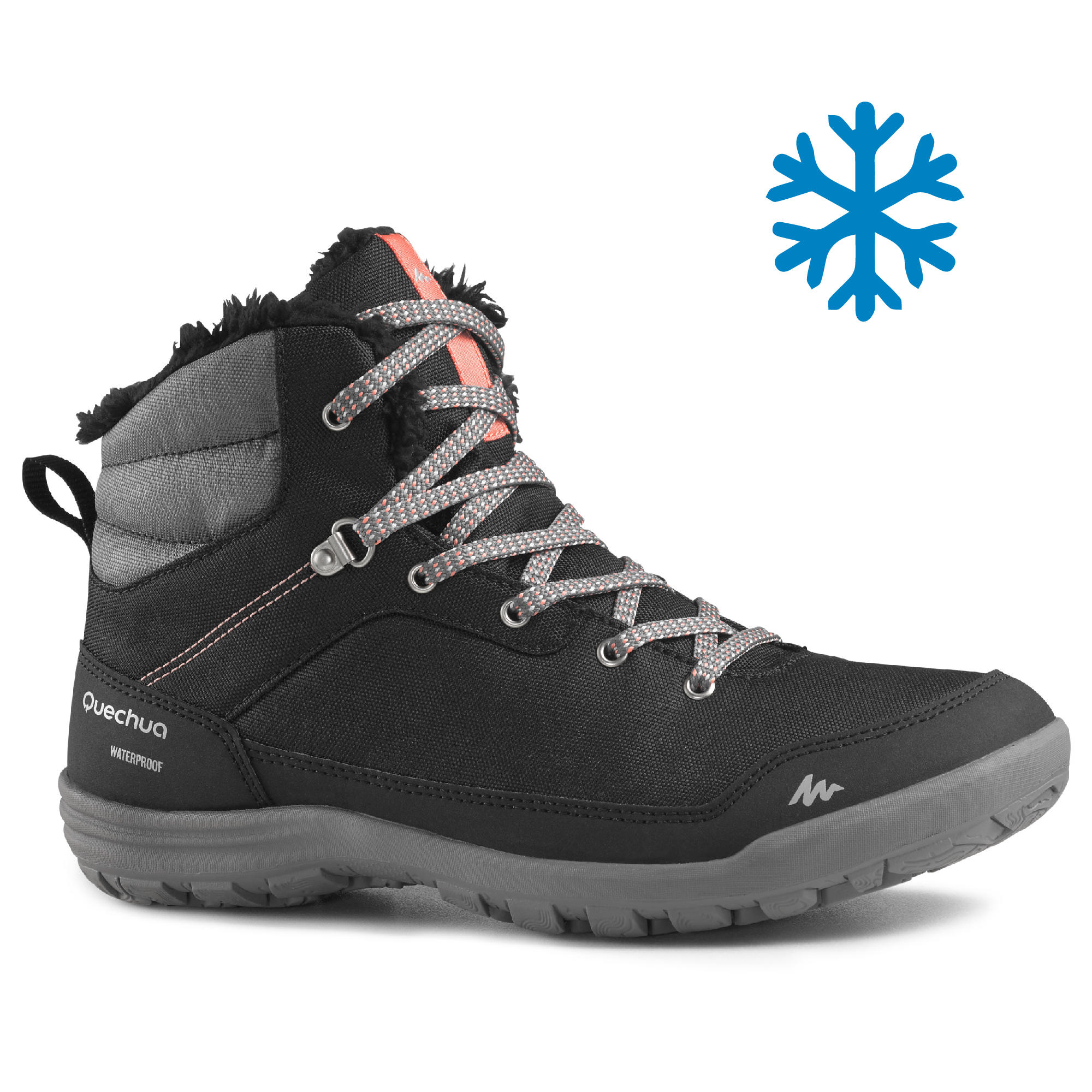 Quechua Women's SH100 MID Warm and Waterproof Hiking Boots、mySite、neckold