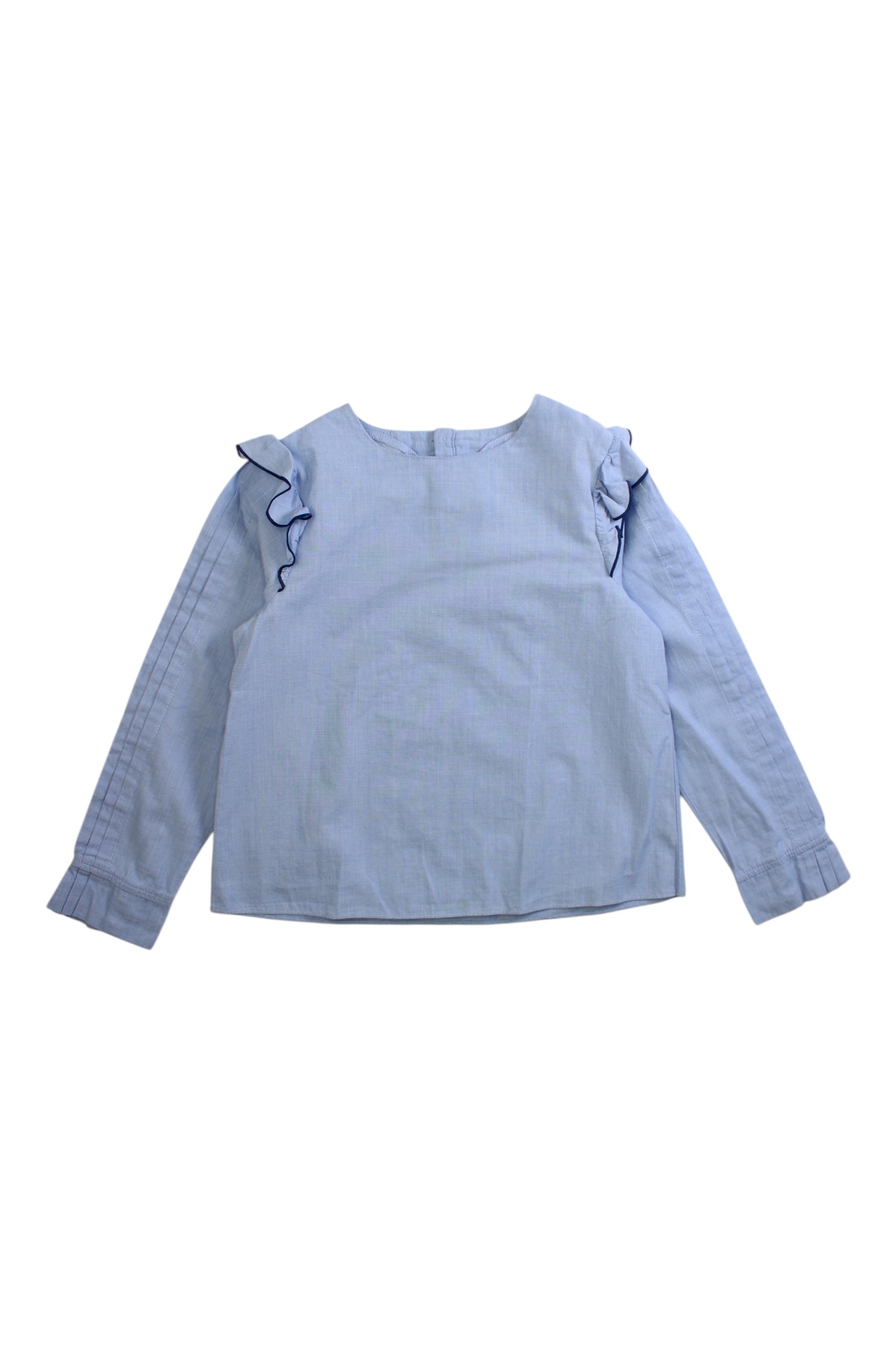 Jacadi Ruffle Detail Long Sleeve Top 5T、mySite、g9winljtr