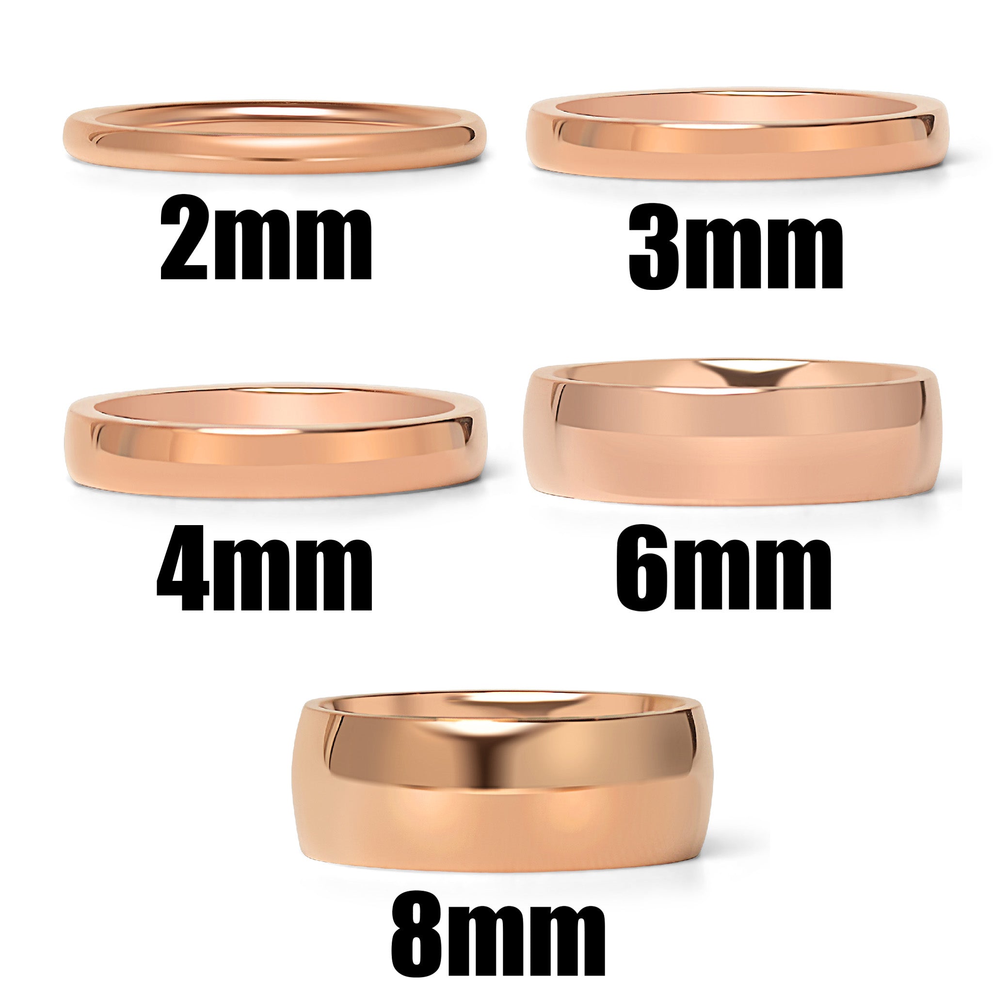 18K Rose Gold PVD Stainless Steel Rounded Blank Ring / CFR7008、mySite、dreamappss