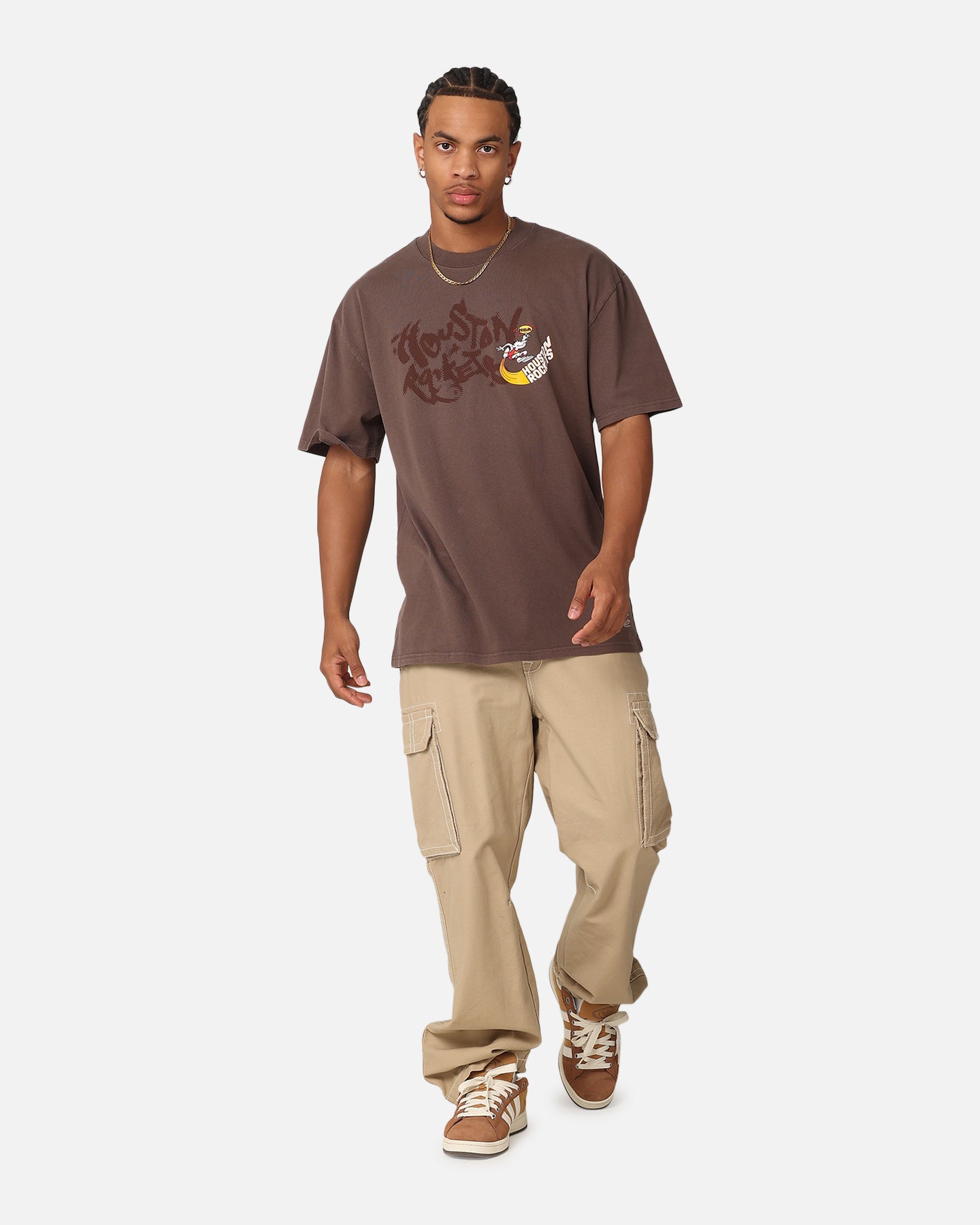 Mitchell & Ness Houston Rockets AG T-Shirt Brown、mySite、zt4zffjzw