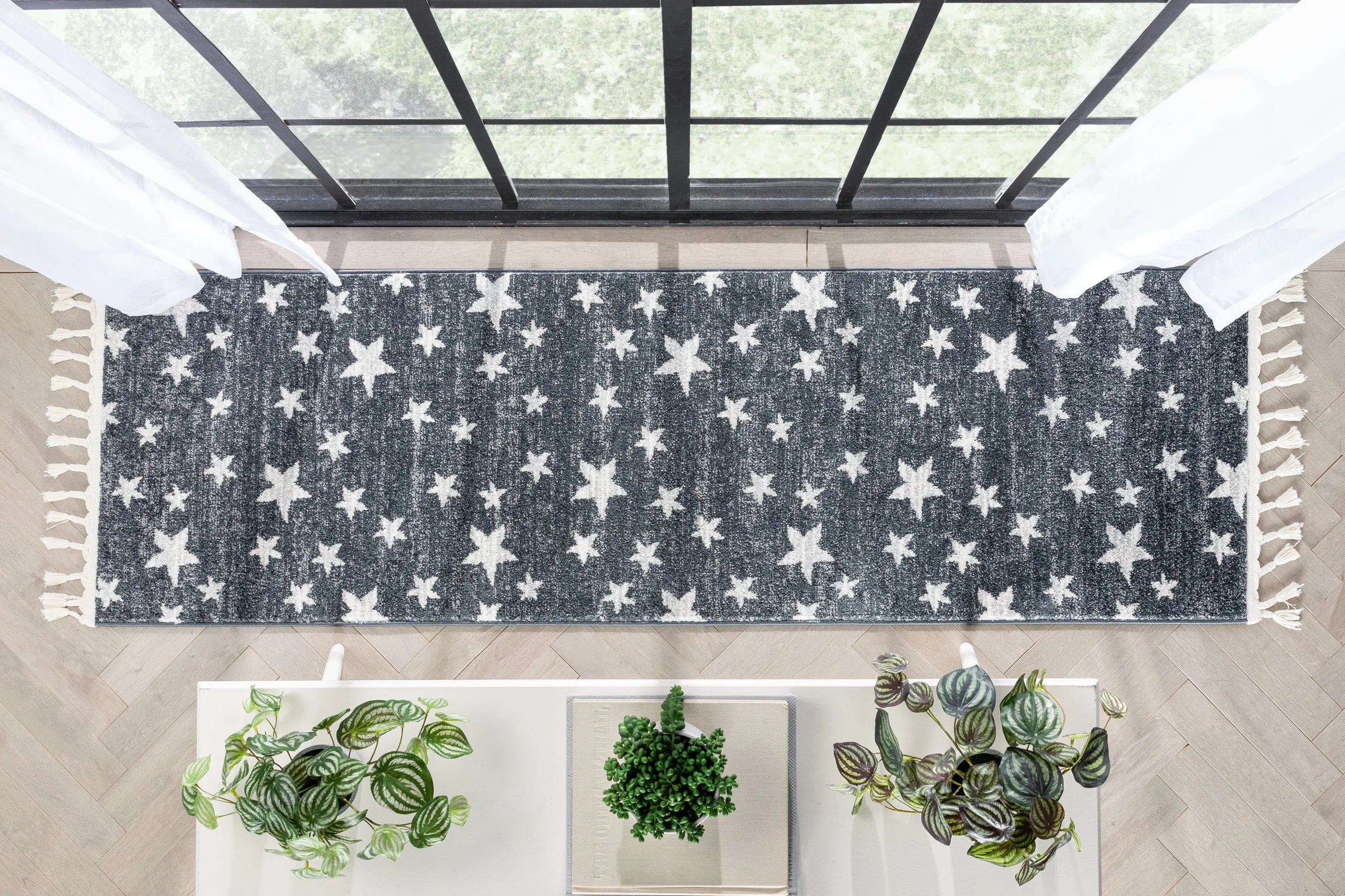 Stars Modern Geometric Grey Kids Rug、mySite、gigharbornorthrealestate