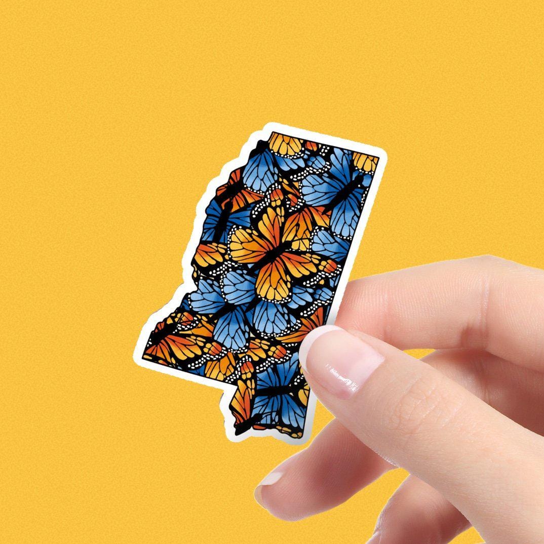  Mississippi Butterfly Pattern Sticker、mySite、elrpsem3k