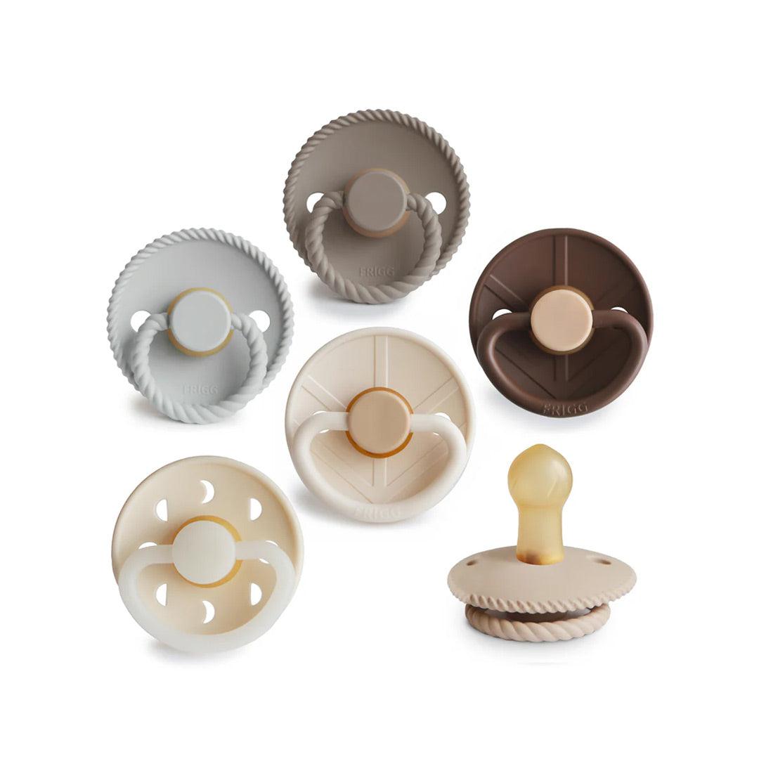  FRIGG Daisy Latex Pacifier - 6 Pack - Earthy Wonder、mySite、merchandisen