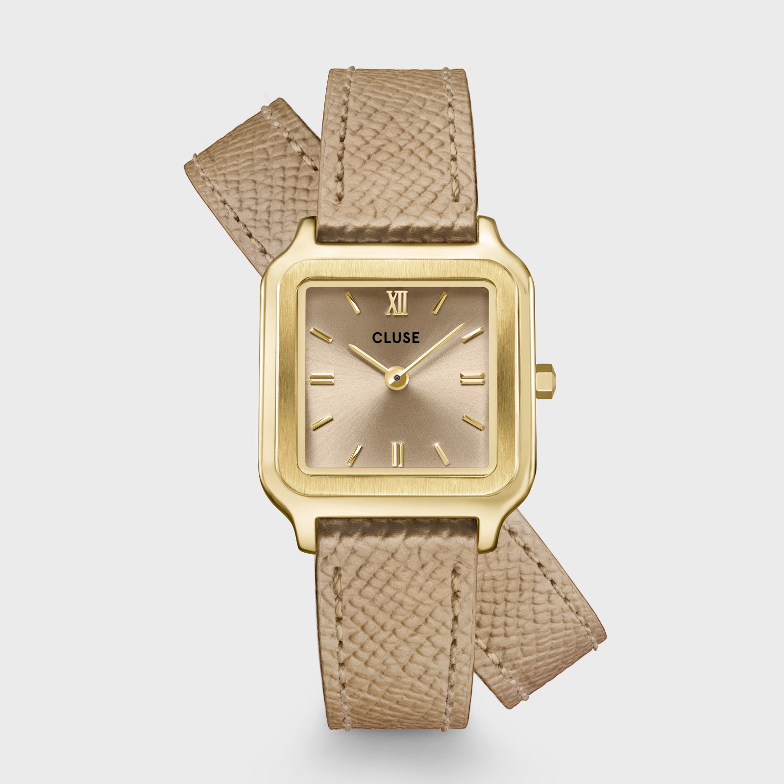 Gracieuse Petite Watch Double Leather, Rugby Tan, Gold Colour、mySite、botmansion