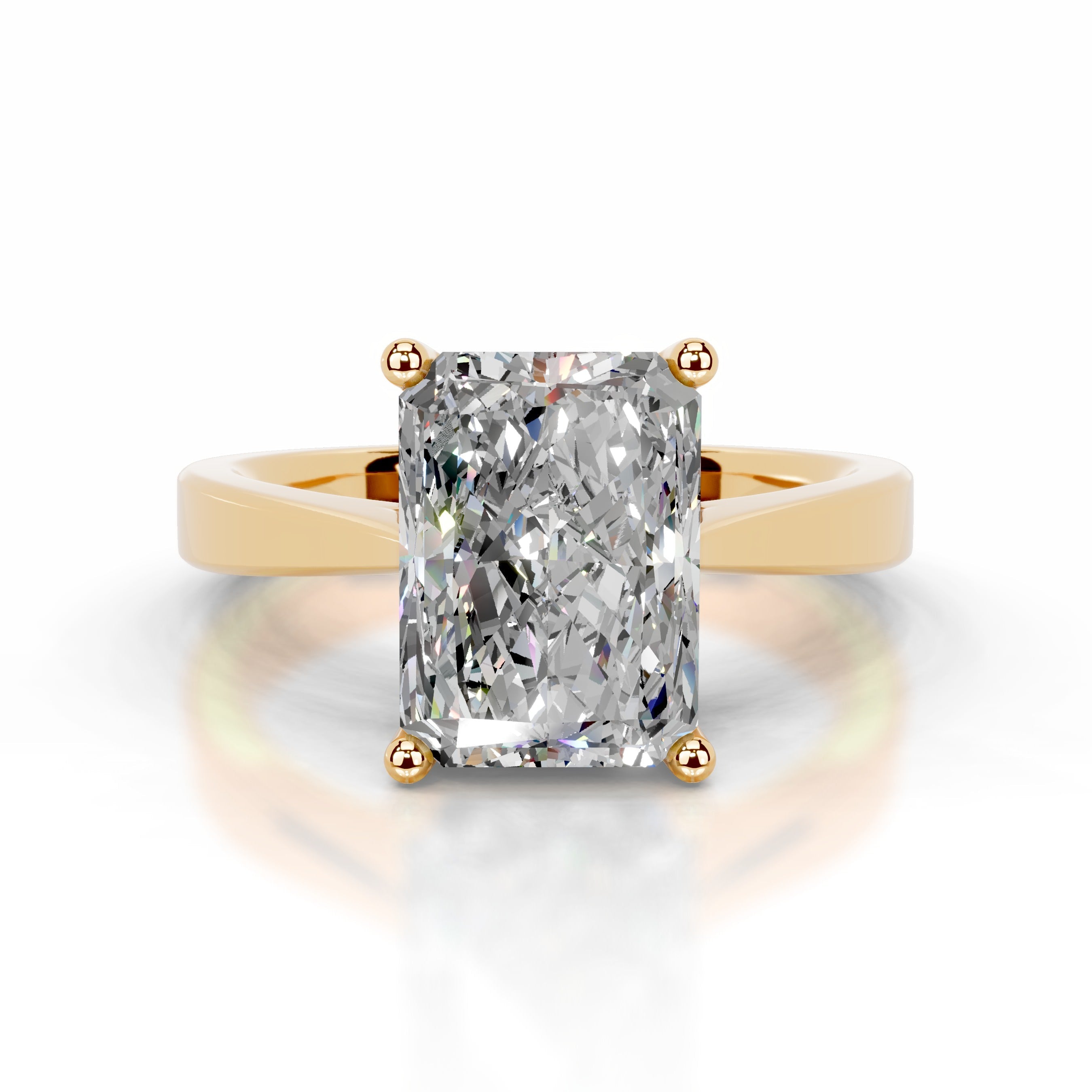Mariana Moissanite Ring - 18K Yellow Gold (RTS)、mySite、hinf8tx79