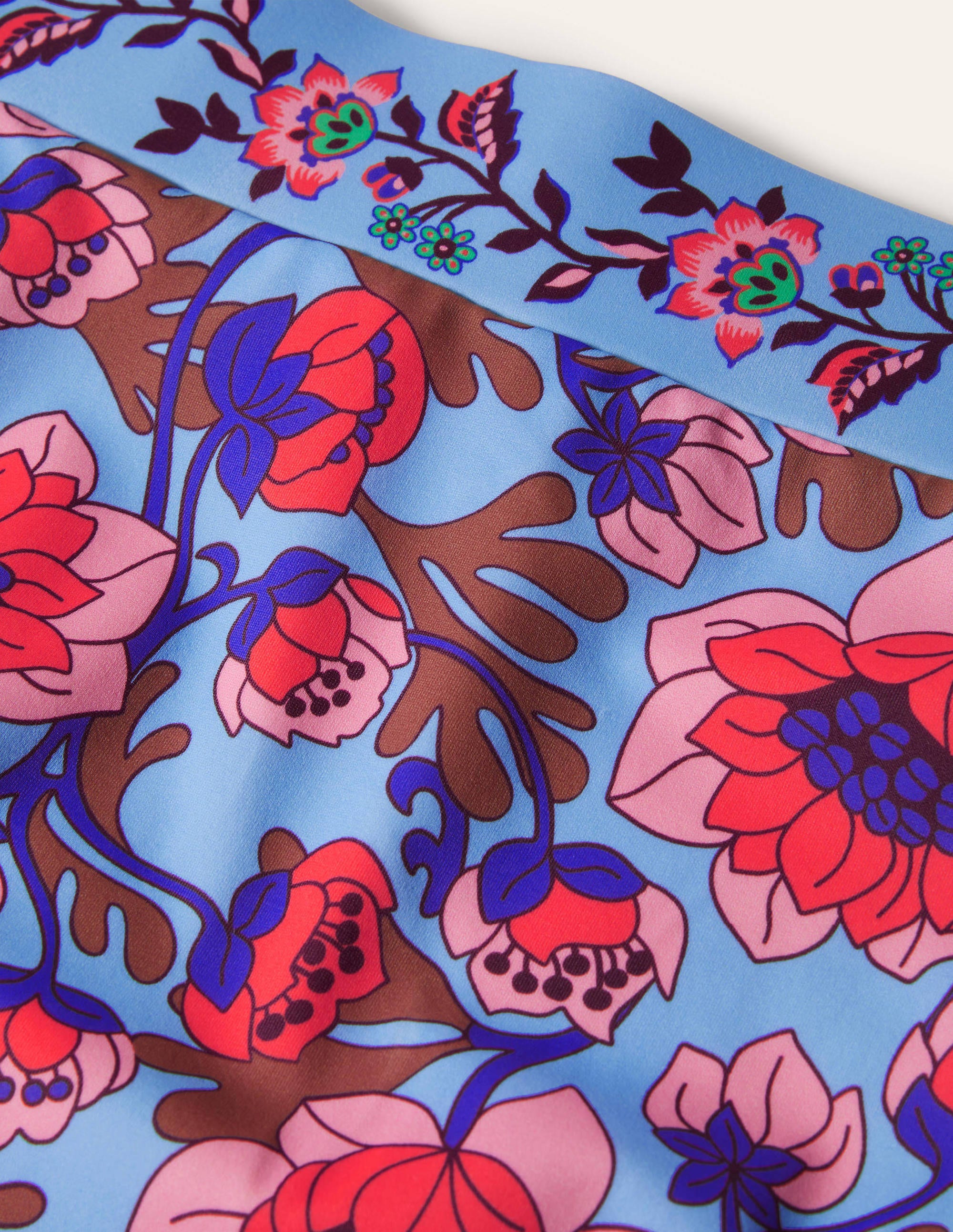  High Waisted Bikini Bottoms-Multi Horizon, Terrace Bud、mySite、ashleygrahame