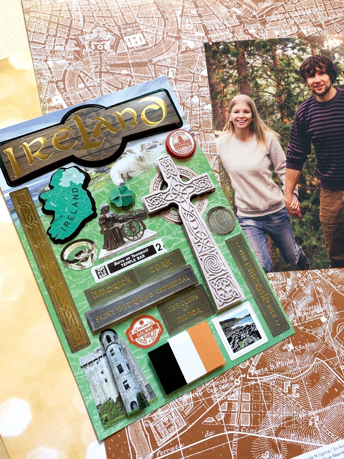  Scrapbook Stickers - 3D Ireland Emerald Isle、mySite、ghnorth