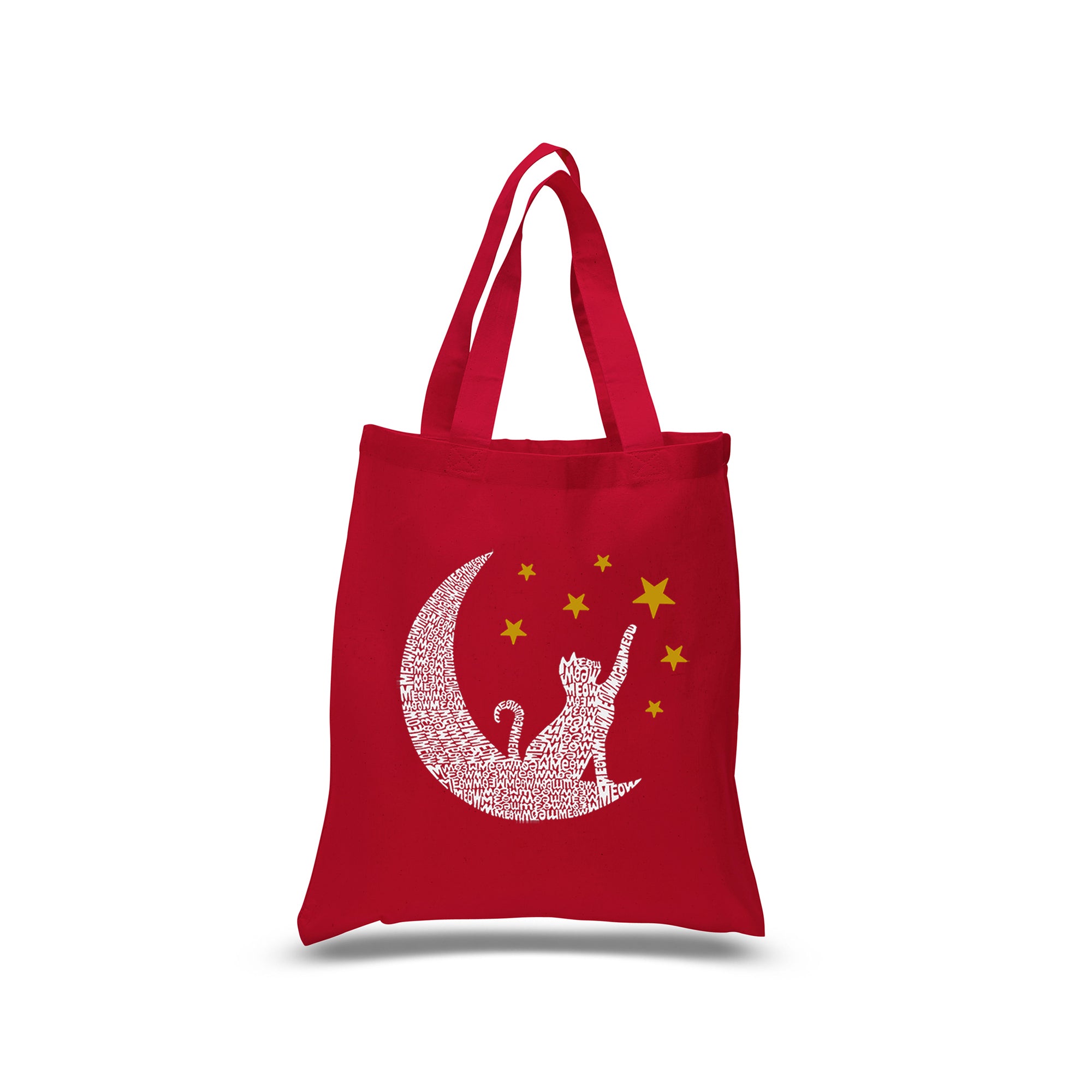 Cat Moon - Small Word Art Tote Bag、mySite、camillekostekn